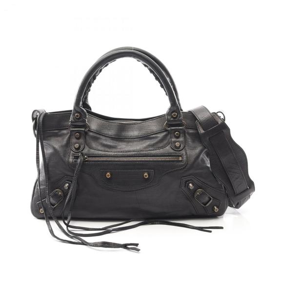 BALENCIAGA Black Leather Bag - Picture 1 of 10